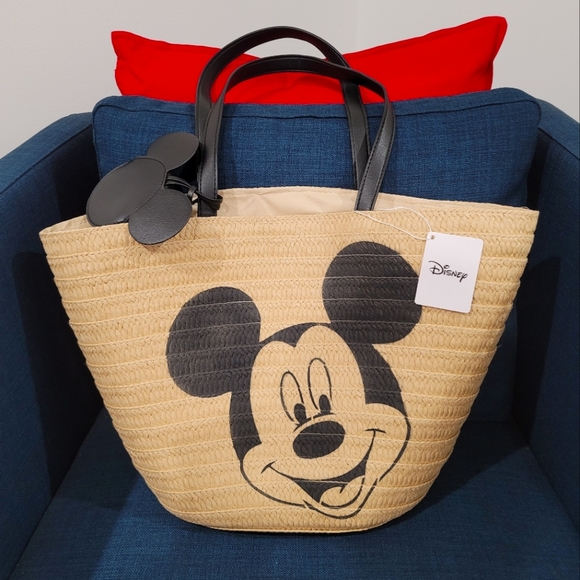 Disney Handbags - NWT Mickey Mouse Woven Tote